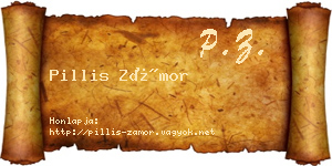 Pillis Zámor névjegykártya